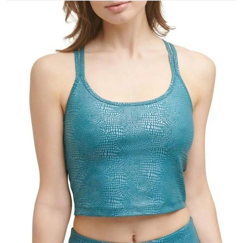 MSRP $50 Calvin Klein Performance Printed Strappy-Back Tank Top Size XL